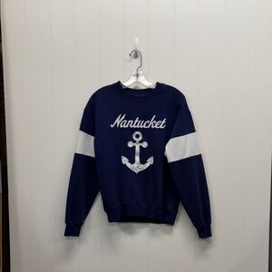 Altar’s State Nantucket Navy Blue Anchor Sweater